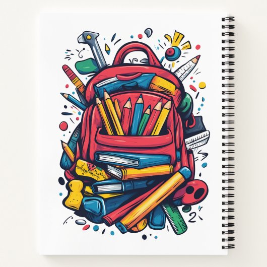 Fun Rucksack-Schulbedarf für Notebooks Notizblock (Rückseite)