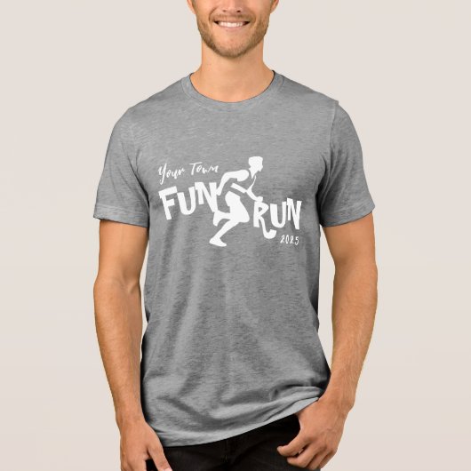 Fun Run Design Tri-Blend Shirt (Vorderseite)