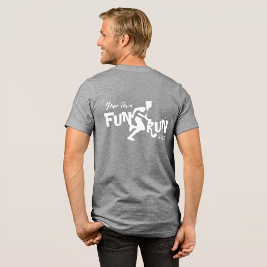 Fun Run Design Tri-Blend Shirt (Rückseite voll)