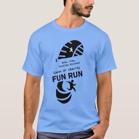 Fun-Run-Ereignis verursacht Wohltätigkeit-Werbeakt T-Shirt (Vorderseite)