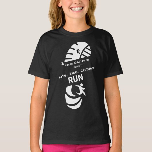 Fun Run Event verursacht Werbeaktion Wohltätigkeit T-Shirt (Vorderseite)