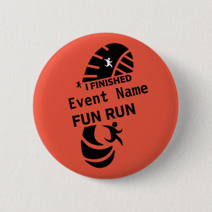 Fun Run Event verursacht Wohltätigkeit Werbeaktion Button
