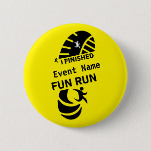 Fun Run Event verursacht Wohltätigkeit Werbeaktion Button