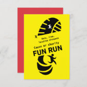 Fun Run Event verursacht Wohltätigkeit Werbeaktion Dankeskarte (Vorne/Hinten)