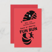Fun Run Event verursacht Wohltätigkeit Werbeaktion Dankeskarte (Vorne/Hinten)