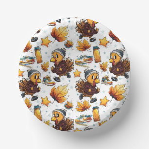 Fun Run Turkey Trot 5K Erntedank laufen Design Pappteller