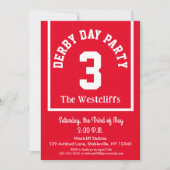 Fun Saddlecloth Derby Race Party Dots Einladung (Vorderseite)