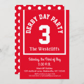 Fun Saddlecloth Derby Race Party Dots Einladung (Vorne/Hinten)