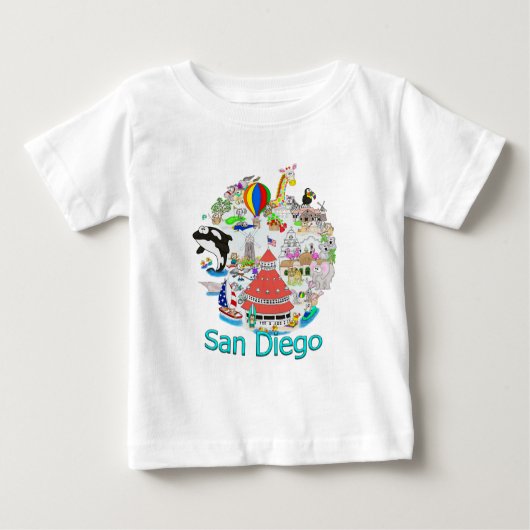 Fun San Diego Kalifornien Baby T-shirt (Vorderseite)
