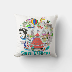 Fun San Diego Kalifornien Kissen