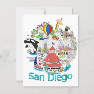Fun San Diego Kalifornien Postkarte