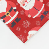 Fun Santa Christmas Pattern Name Fleecedecke (Ecke)