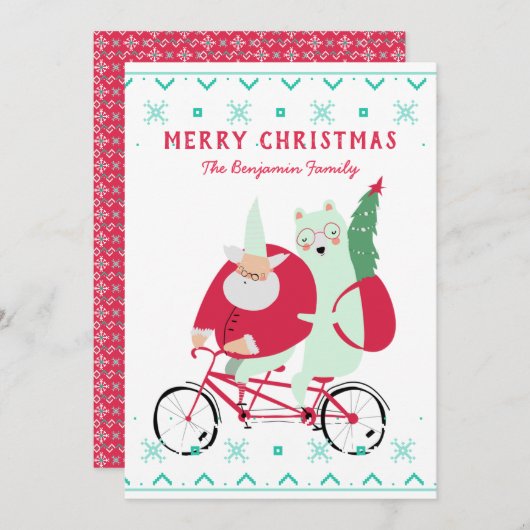 Fun Santa Claus Frohe Weihnachten (Vorne/Hinten)