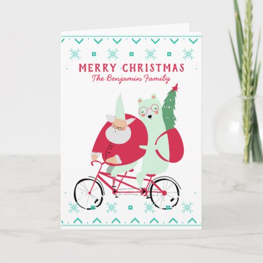 Fun Santa Claus frohe Weihnachten Humorale Angewoh (Vorderseite)