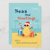 Fun Santa Claus Jahreszeit Weihnachtskarte Dankeskarte (Vorne/Hinten)