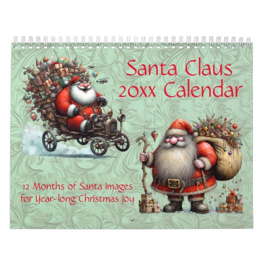 Fun Santa Claus, St Nicholas, Father Christmas Kalender (Titelbild)