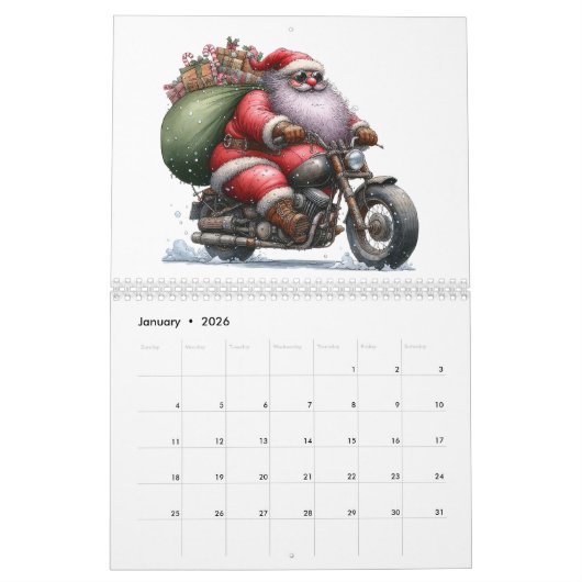 Fun Santa Claus, St Nicholas, Father Christmas Kalender (Jan 2026)