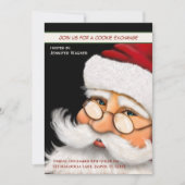 Fun Santa Cookie Exchange Custom Weihnachten Einladung (Vorderseite)