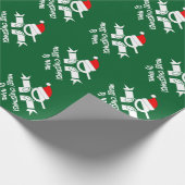 Fun Santa DJ Musik deejay Custom Weihnachten Geschenkpapier (Ecke)