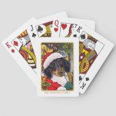 Fun Santa Dog Dackel Pipe Weihnachten Custom Spielkarten (Rückseite)