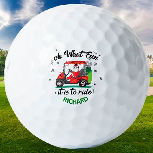 Fun Santa Golf Warenkorb Name Golfball