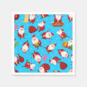 Fun Santa Happy Xmas | Weihnachtsfeiertagen Serviette (Vorderseite)