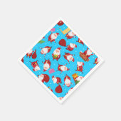 Fun Santa Happy Xmas | Weihnachtsfeiertagen Serviette (Ecke)