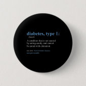 Fun Sarcasm T1D Diabetes Definition Bewusstsein Button (Vorderseite)