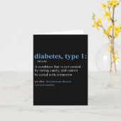 Fun Sarcasm T1d Diabetes Definition Bewusstsein Karte (Gelbe Blume)