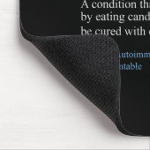 Fun Sarcasm T1D Diabetes Definition Bewusstsein Mousepad (Ecke)