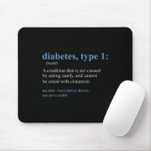 Fun Sarcasm T1D Diabetes Definition Bewusstsein Mousepad (Mit Mouse)