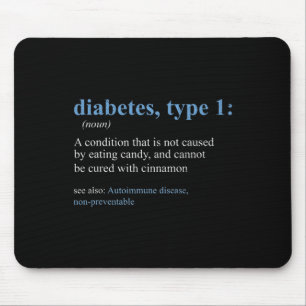 Fun Sarcasm T1D Diabetes Definition Bewusstsein Mousepad