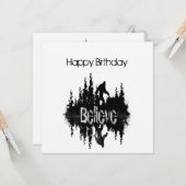 Fun Sasquatch Big Foot Geburtstagskarte Karte (Vorderseite/Rückseite Beispiel)