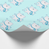 Fun Sassy Molar Polar Bär Happy Lächeln Cartoon Geschenkpapier (Ecke)