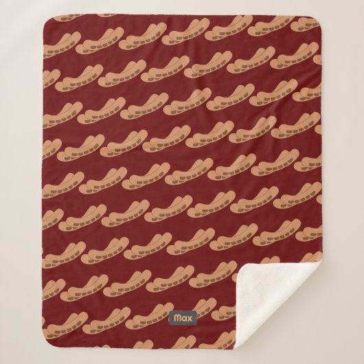 Fun Sausages Pattern to Personalize with Name Sherpadecke (Vorderseite)