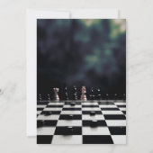 Fun Schach King and Queen Game Night 13. Geburtsta Einladung (Rückseite)