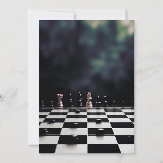 Fun Schach King and Queen Game Night 13. Geburtsta Einladung (Rückseite)