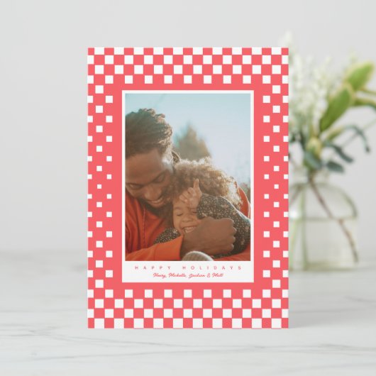 Fun Schachbretts Feiertagskarte (Stehend Vorderseite)