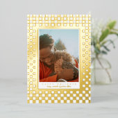 Fun Schachbretts Foto Folien Feiertagskarte (Stehend vorne)