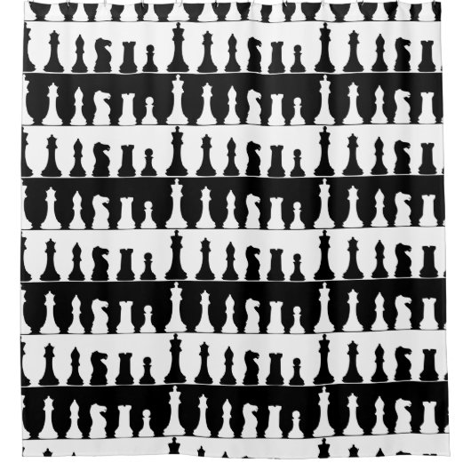 Fun Schachspiel Duschvorhang (Vorderseite)