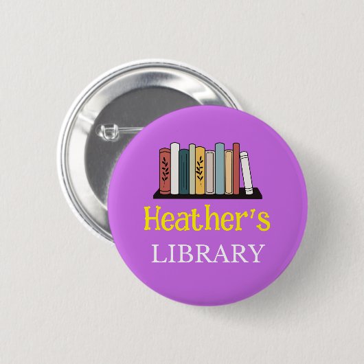 FUN! Schaltfläche - Bibliothek - Personalisiert - Button (Vorne & Hinten)