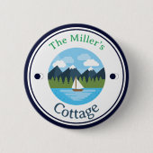 FUN! Schaltfläche - Hütte - Personalisiert - Name  Button (Vorderseite)