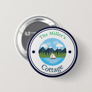 FUN! Schaltfläche - Hütte - Personalisiert - Name  Button