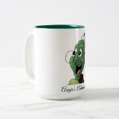 Fun Schildkröte Tasse! Zweifarbige Tasse (Vorderseite Links)