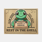 Fun Schildkrötendesign für individuelle, gemütlich Fußmatte (Vorderseite)