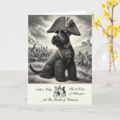 Fun Schnauzer British History Falten Grußkarte Karte (Gelbe Blume)