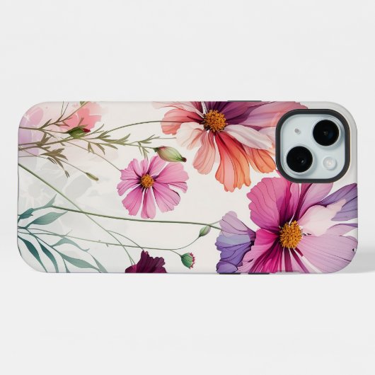 Fun Schöne Cosmos Garden Blume Blumen iPhone Hülle (Rückseite (Horizontal))