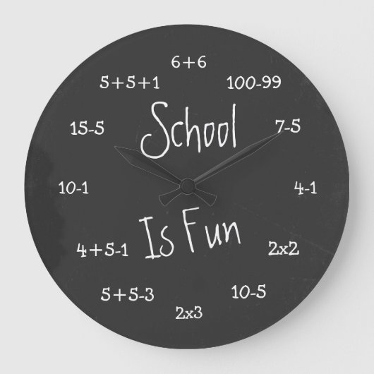 Fun School is Fun Geek Math Große Wanduhr (Vorderseite)