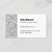 Fun Schriftart Muster - handgezeichnete Schriftart Visitenkarte (Rückseite)