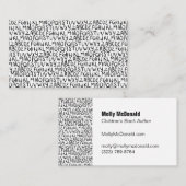 Fun Schriftart Muster - handgezeichnete Schriftart Visitenkarte (Vorne/Hinten)